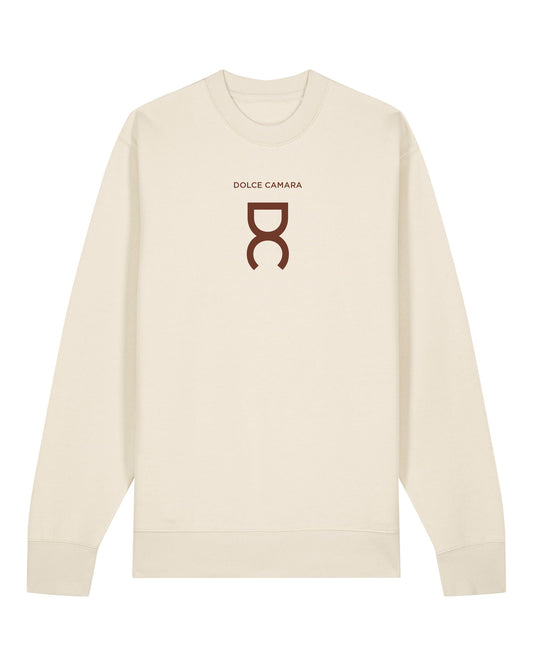 Sweat-shirt ras de cou beige