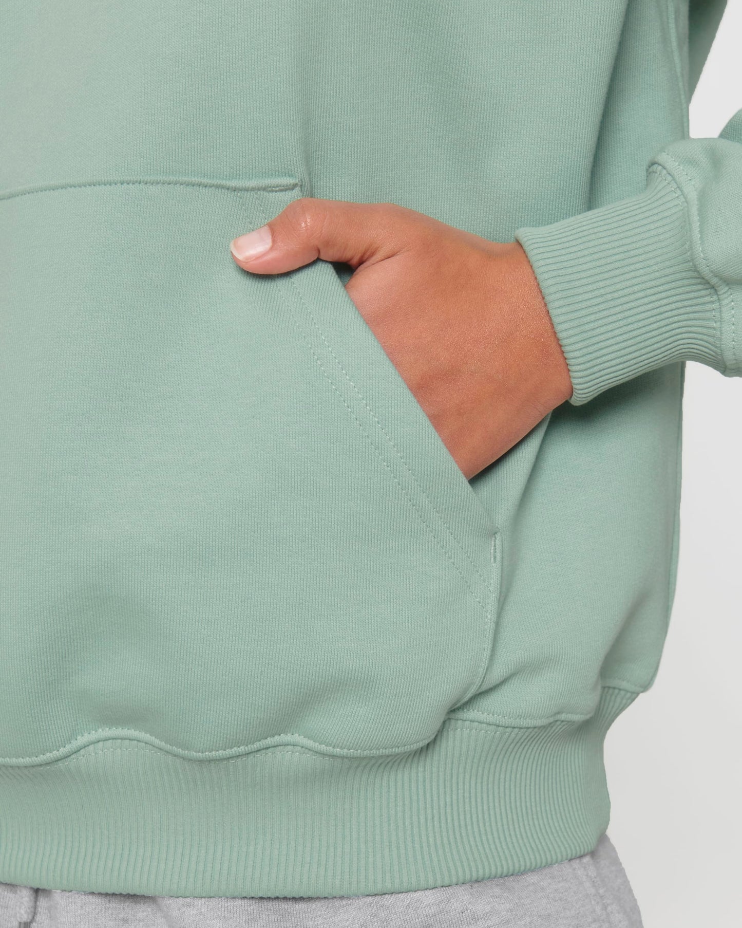 Sweat-shirt à capuche vert